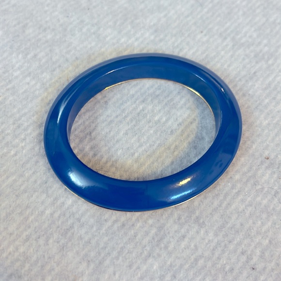 Tory Burch Gold and Blue Bangle Bracelet - Picture 2 of 5